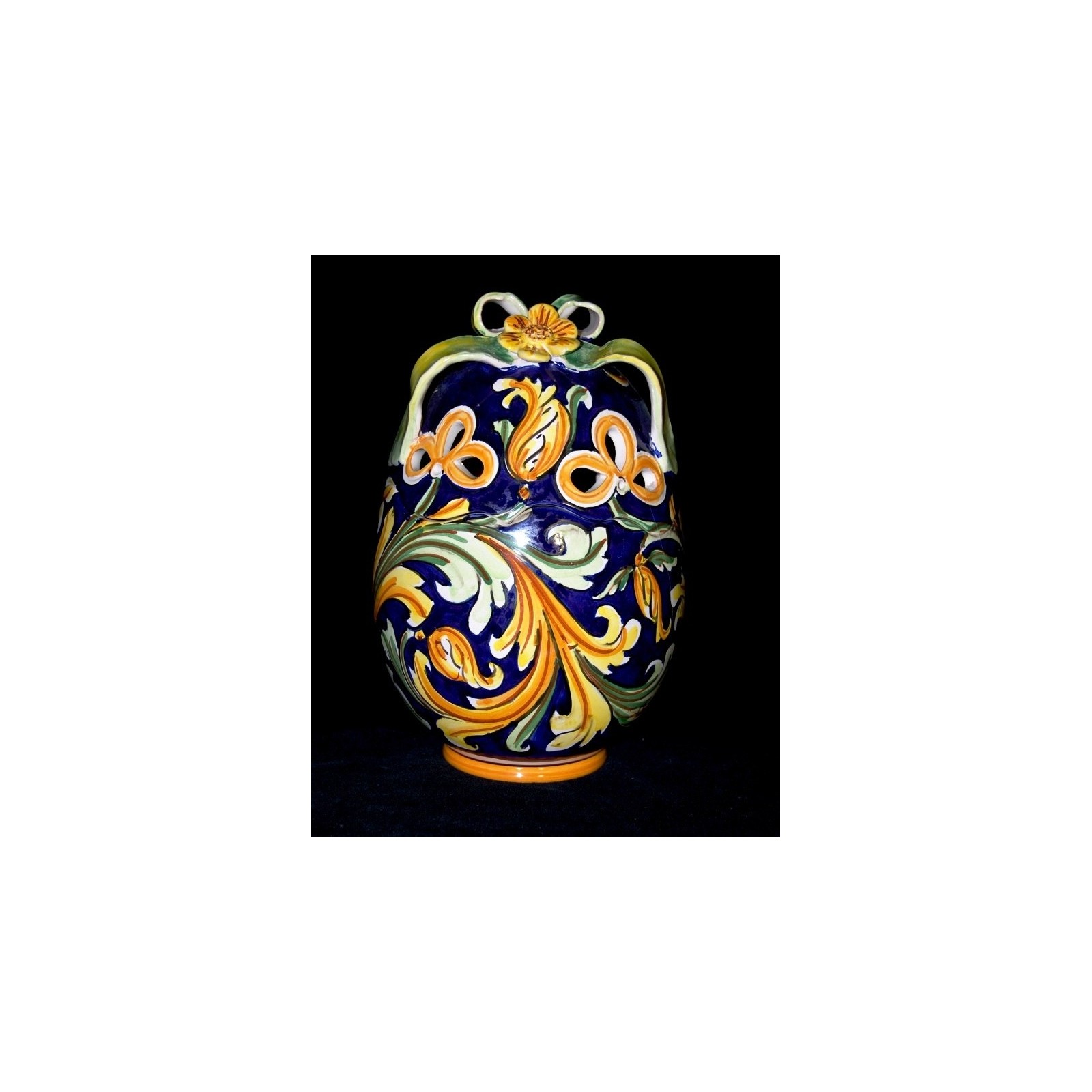 Uovo di Pasqua porta-caramelle in ceramica di Caltagirone