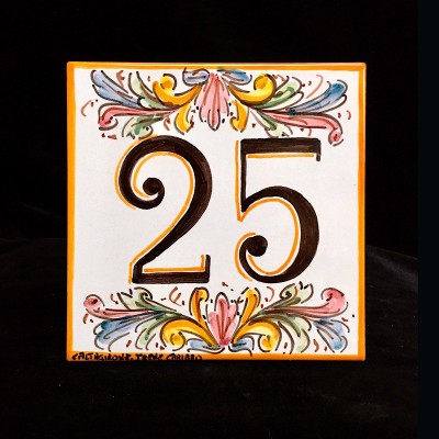 Numero civico in Ceramica di Caltagirone