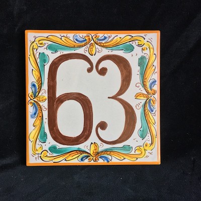 Numero civico in Ceramica di Caltagirone