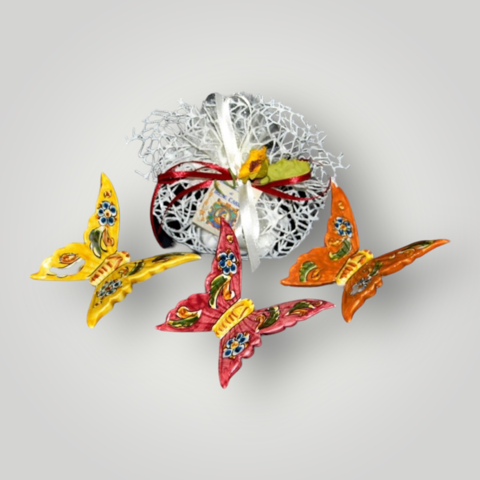 Farfalla in ceramica di Caltagirone.