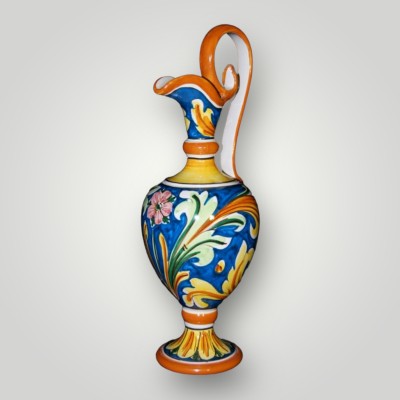 Anfora tradizionale Ornato Blu in ceramica di Caltagirone