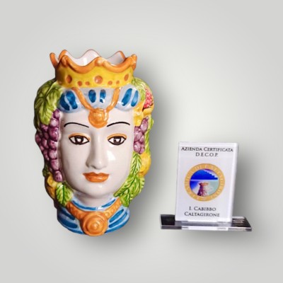 Teste di moro doppia faccia in Ceramica di Caltagirone