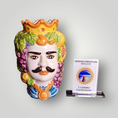 Teste di moro doppia faccia in Ceramica di Caltagirone