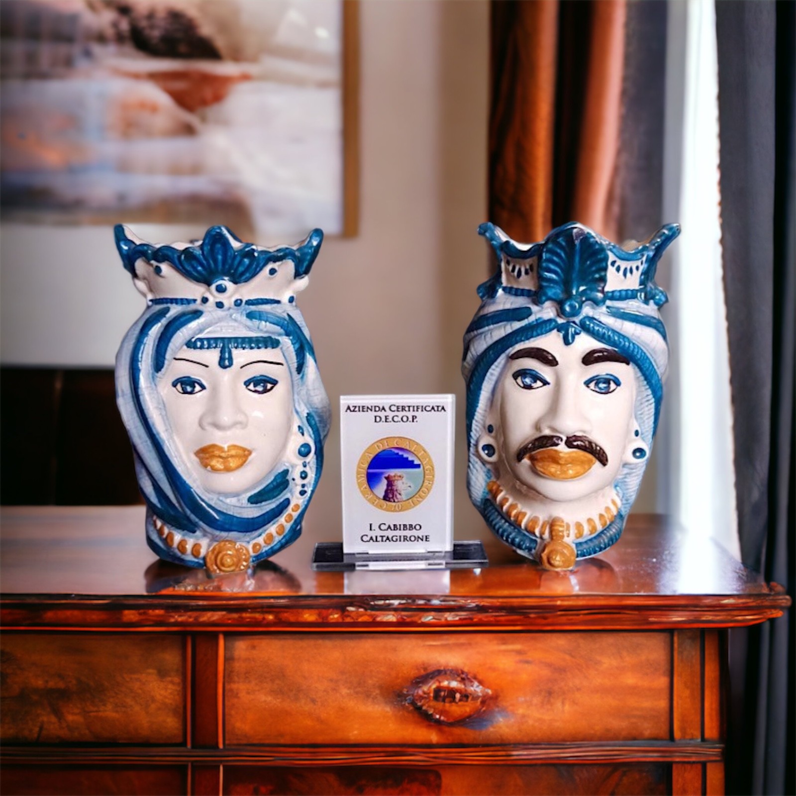 Teste di moro tradizionale in Ceramica di Caltagirone