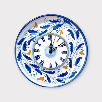 OROLOGIO TONDO DA PARETE CERAMICA DI CALTAGIRONE