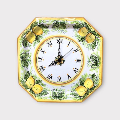 OROLOGIO DA PARETE LIMONI CERAMICA CALTAGIRONE