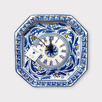 OROLOGIO DA PARETE BLU IN CERAMICA DI CALTAGIRONE