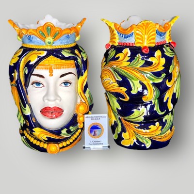 Teste di moro ornato in Ceramica di Caltagirone