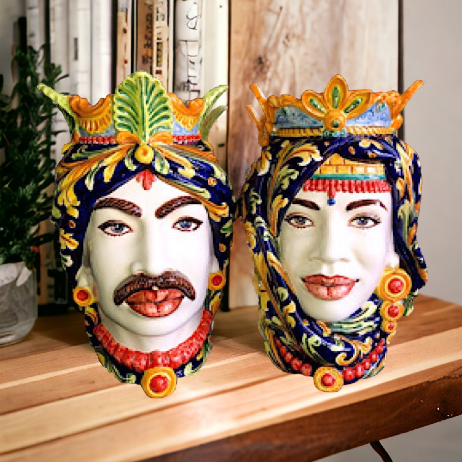 Teste di moro ornato in Ceramica di Caltagirone