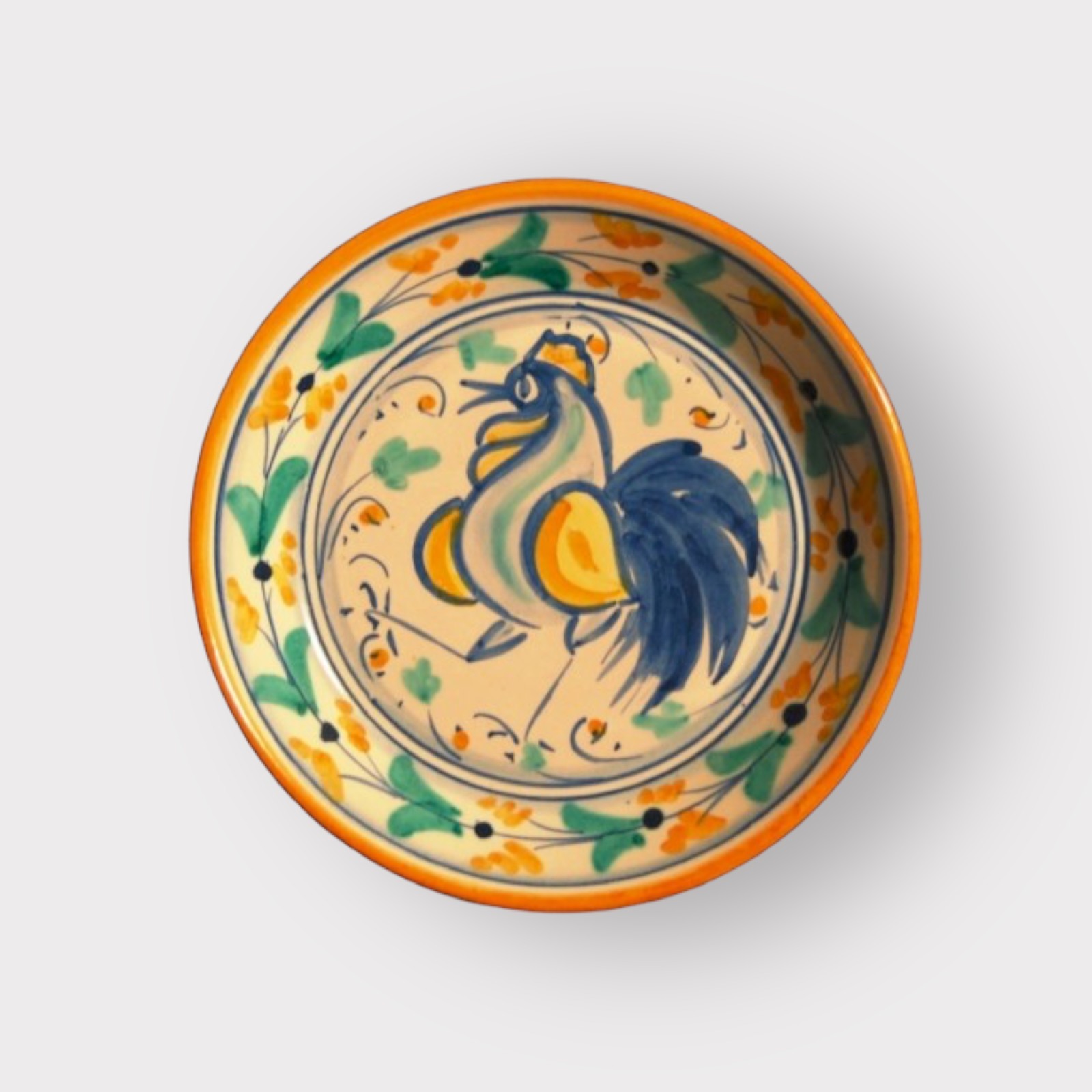 Fangotto antichizzato dec. tradizionale in ceramica di Caltagirone