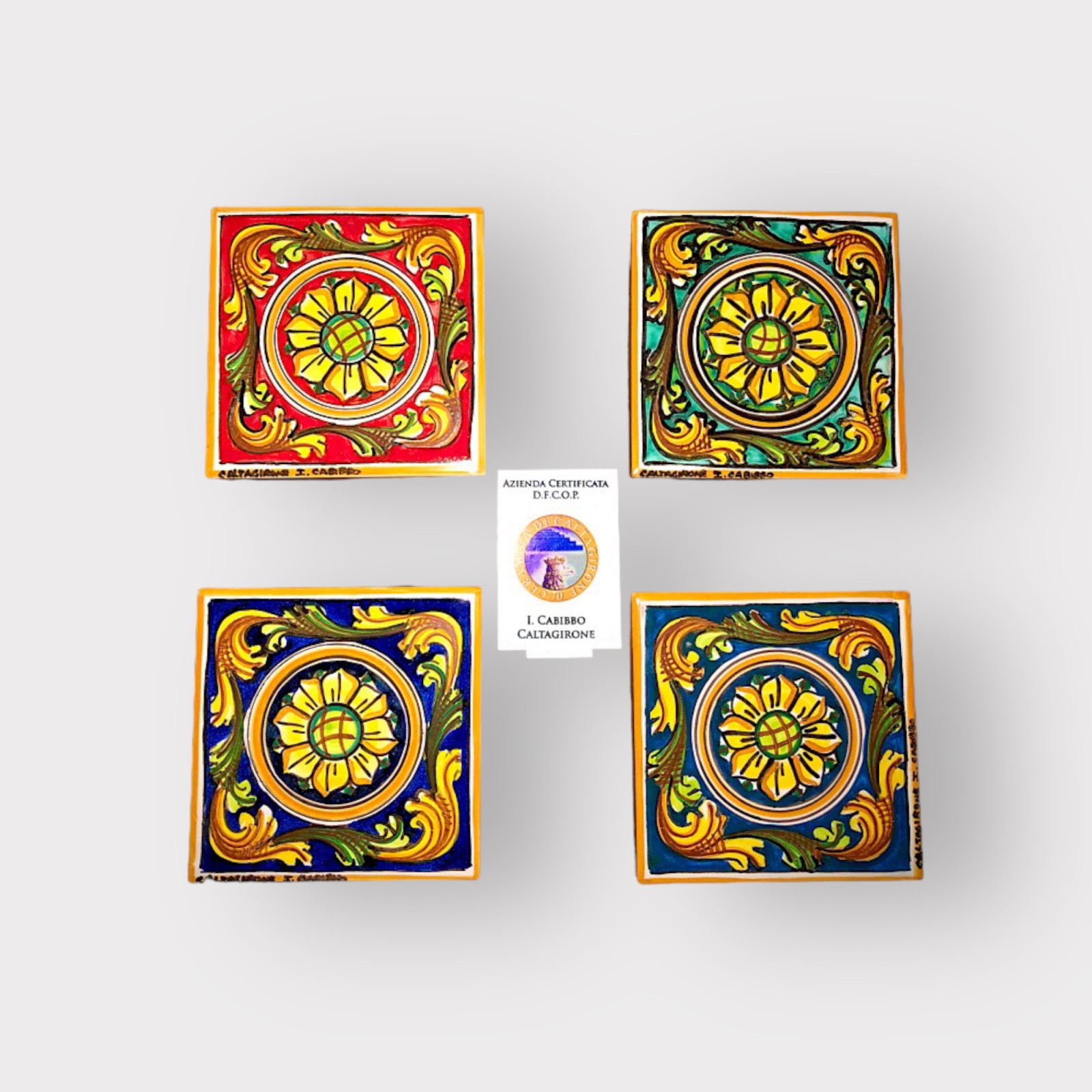 Mattonella 10x10 in Ceramica di Caltagirone