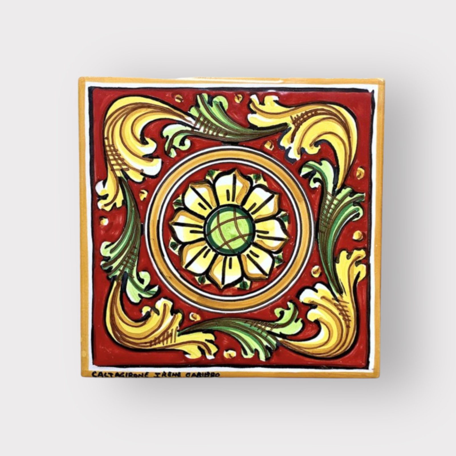 Piastrella 15x15 ceramica Caltagirone