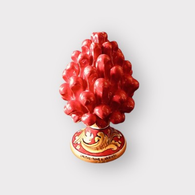 Pigna h.15 tipica con ornato in ceramica di Caltagirone