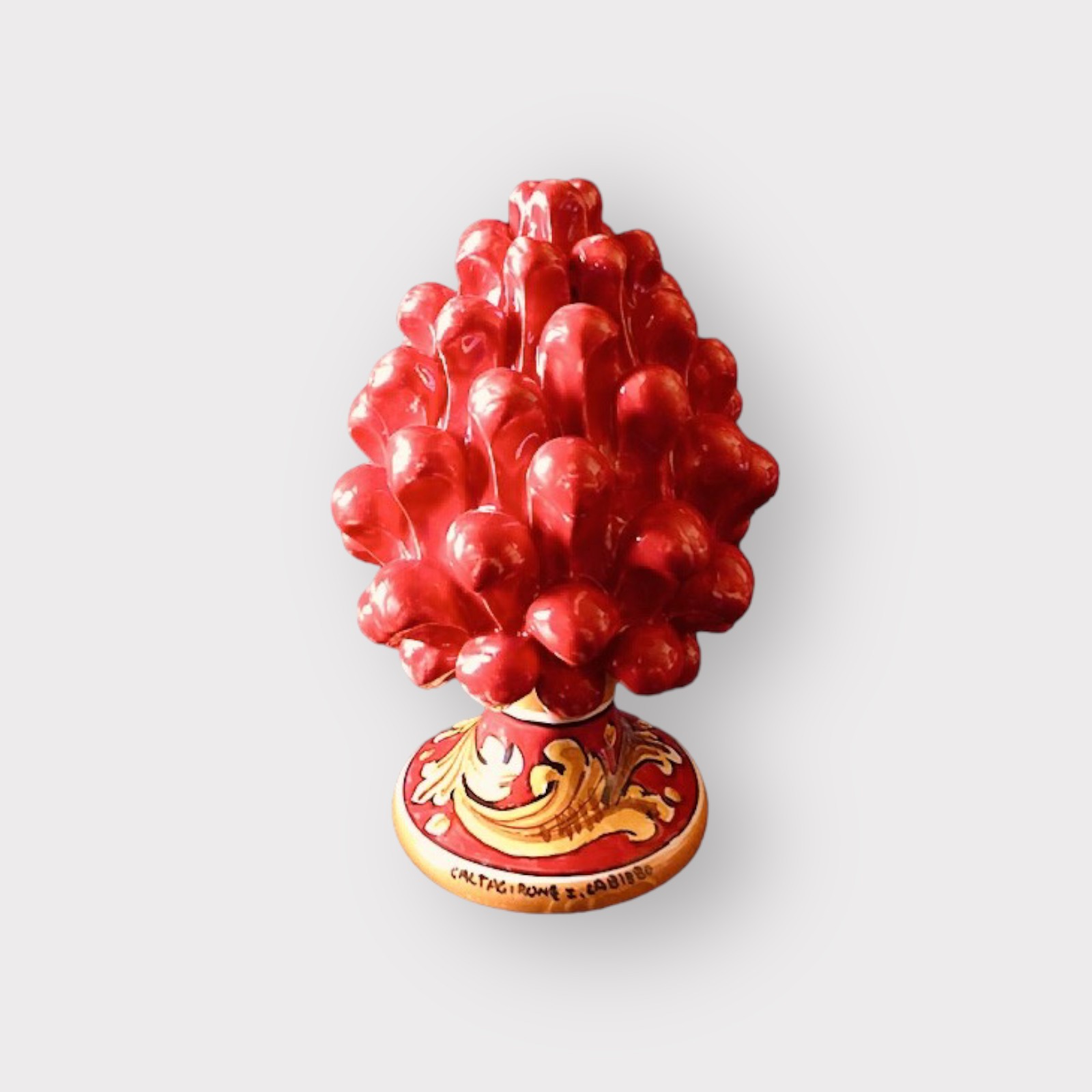 Pigna h.15 tipica con ornato in ceramica di Caltagirone