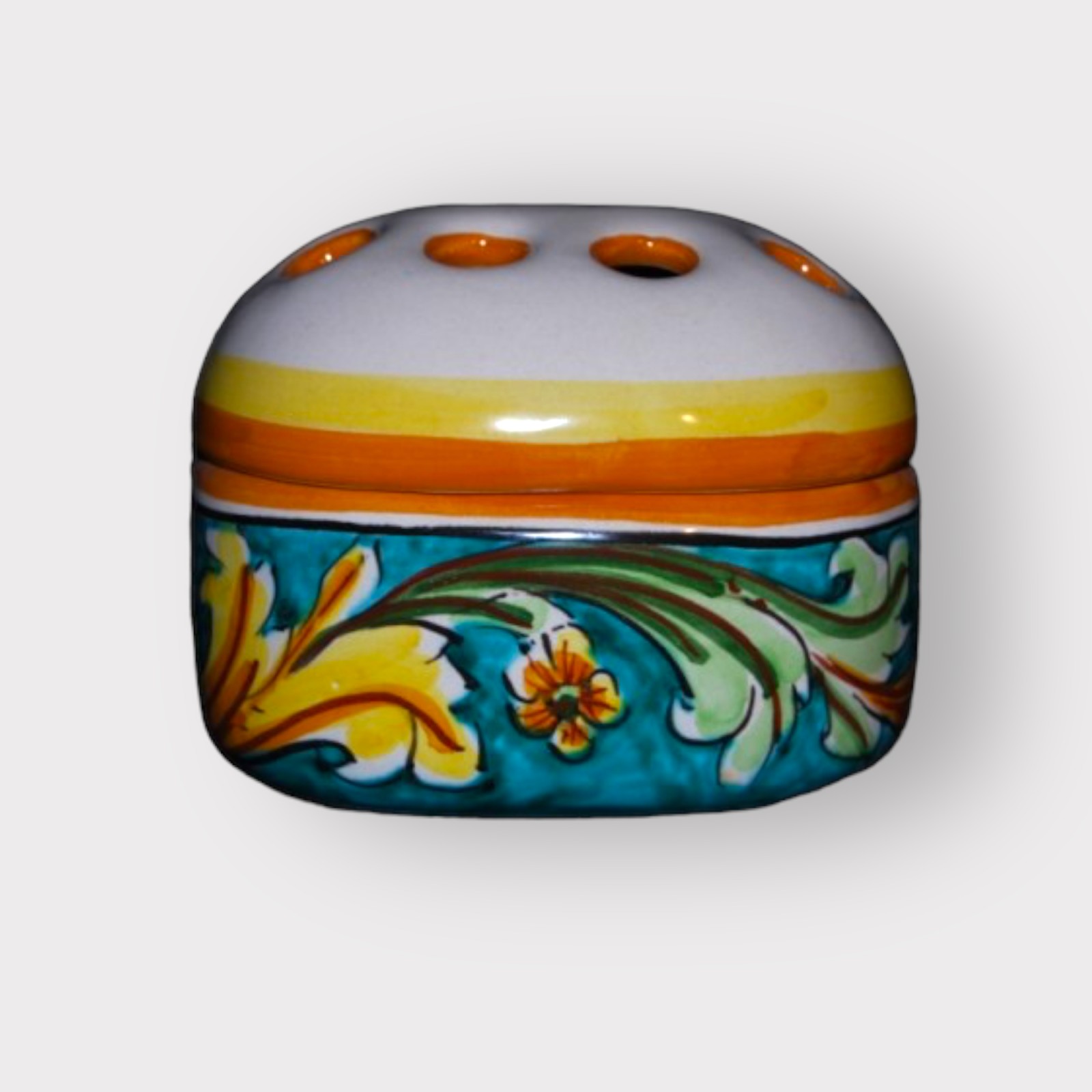 Portaspazzolini in ceramica di Caltagirone