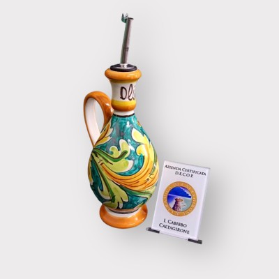 Oliera dec. Ornato originale in ceramica di Caltagirone