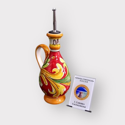 Oliera dec. Ornato originale in ceramica di Caltagirone