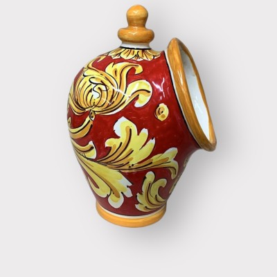 Saliera dec.Ornato originale in ceramica di Caltagirone