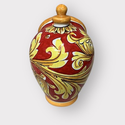 Saliera dec.Ornato originale in ceramica di Caltagirone