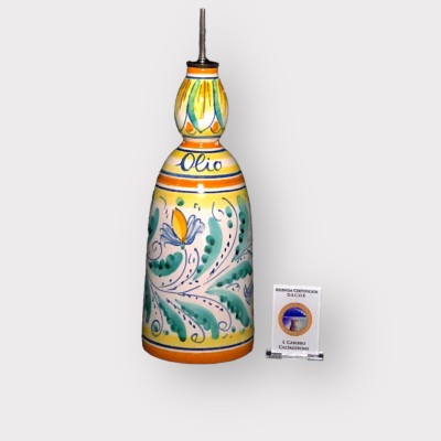 Oliera dec. del '600 in ceramica di Caltagirone