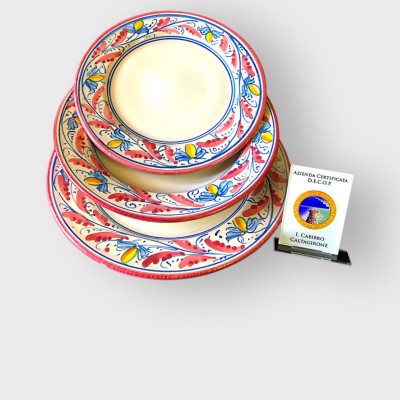 Servizio da 18 Piatti in ceramica di Caltagirone
