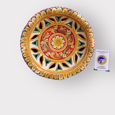 Centrotavola Traforato con alzata in ceramica di Caltagirone