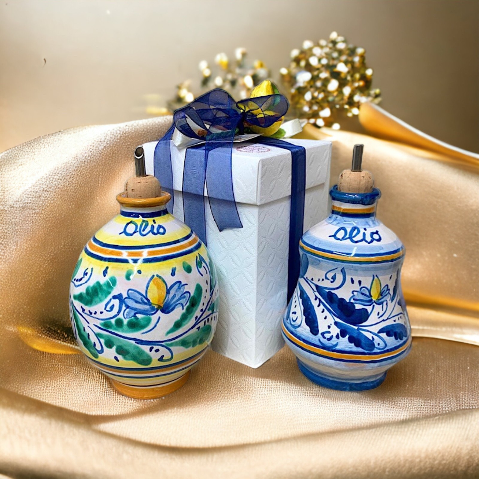 Oliera originale in ceramica di Caltagirone
