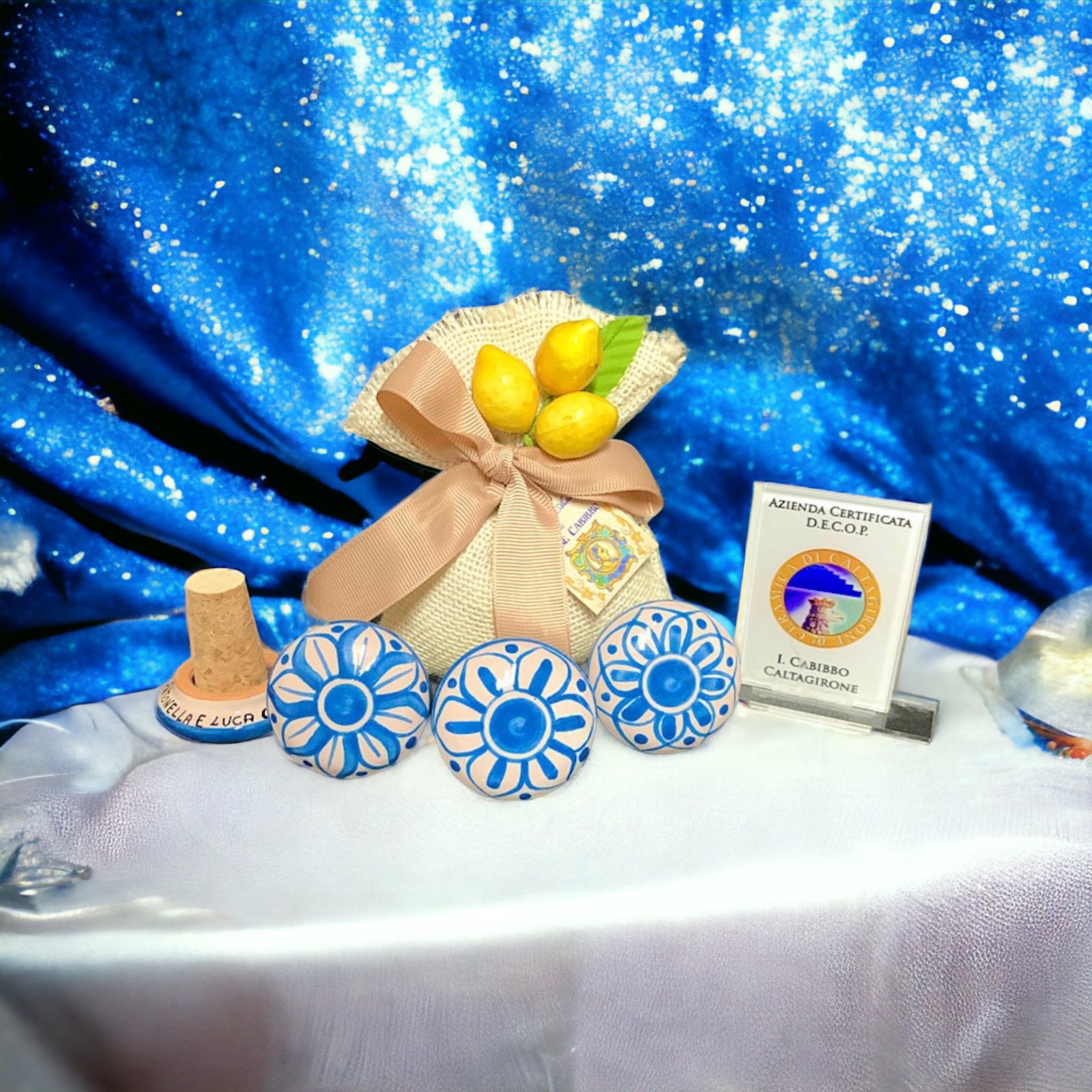 Tappo bottiglia Ceramica originale di Caltagirone