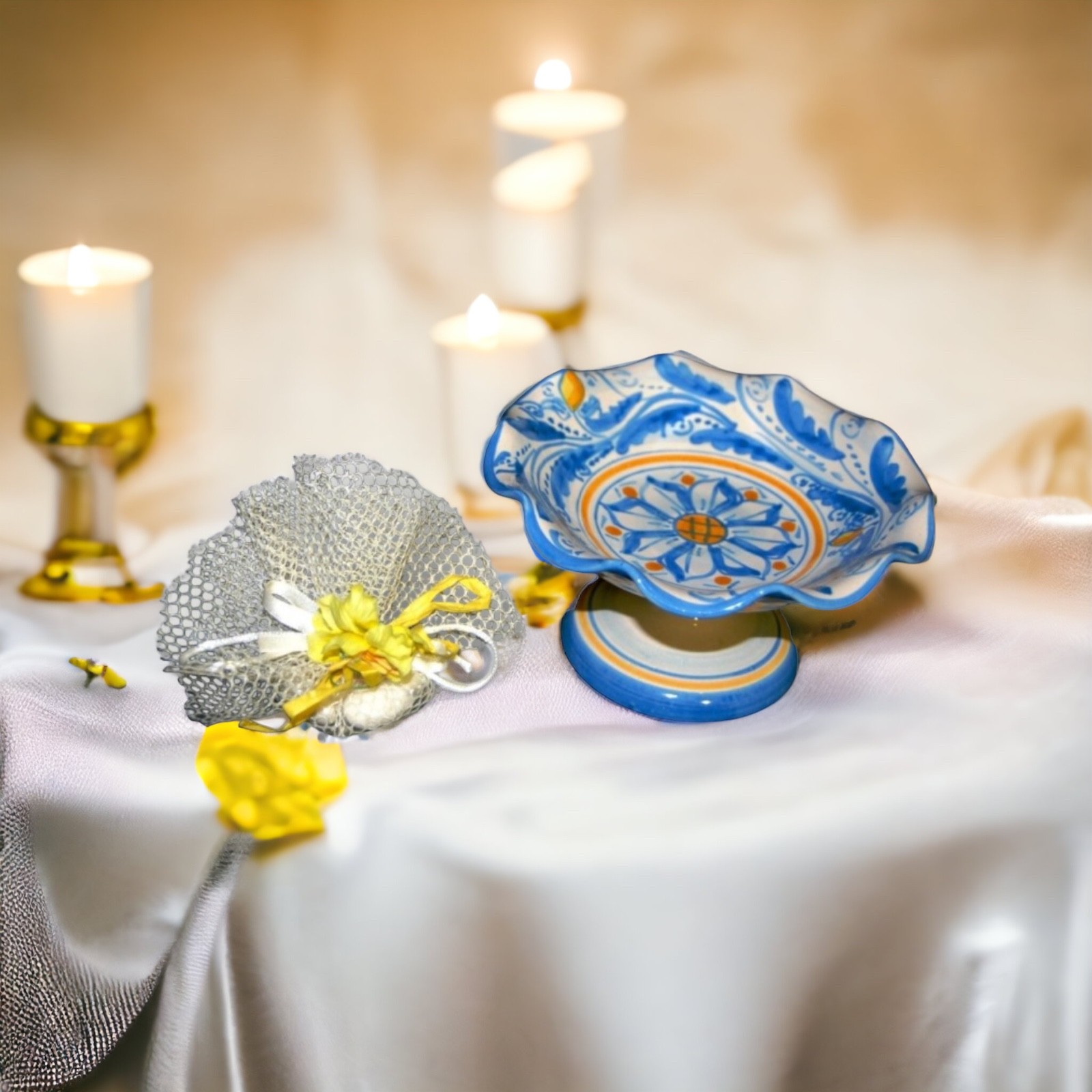 Alzatina ceramica di Caltagirone