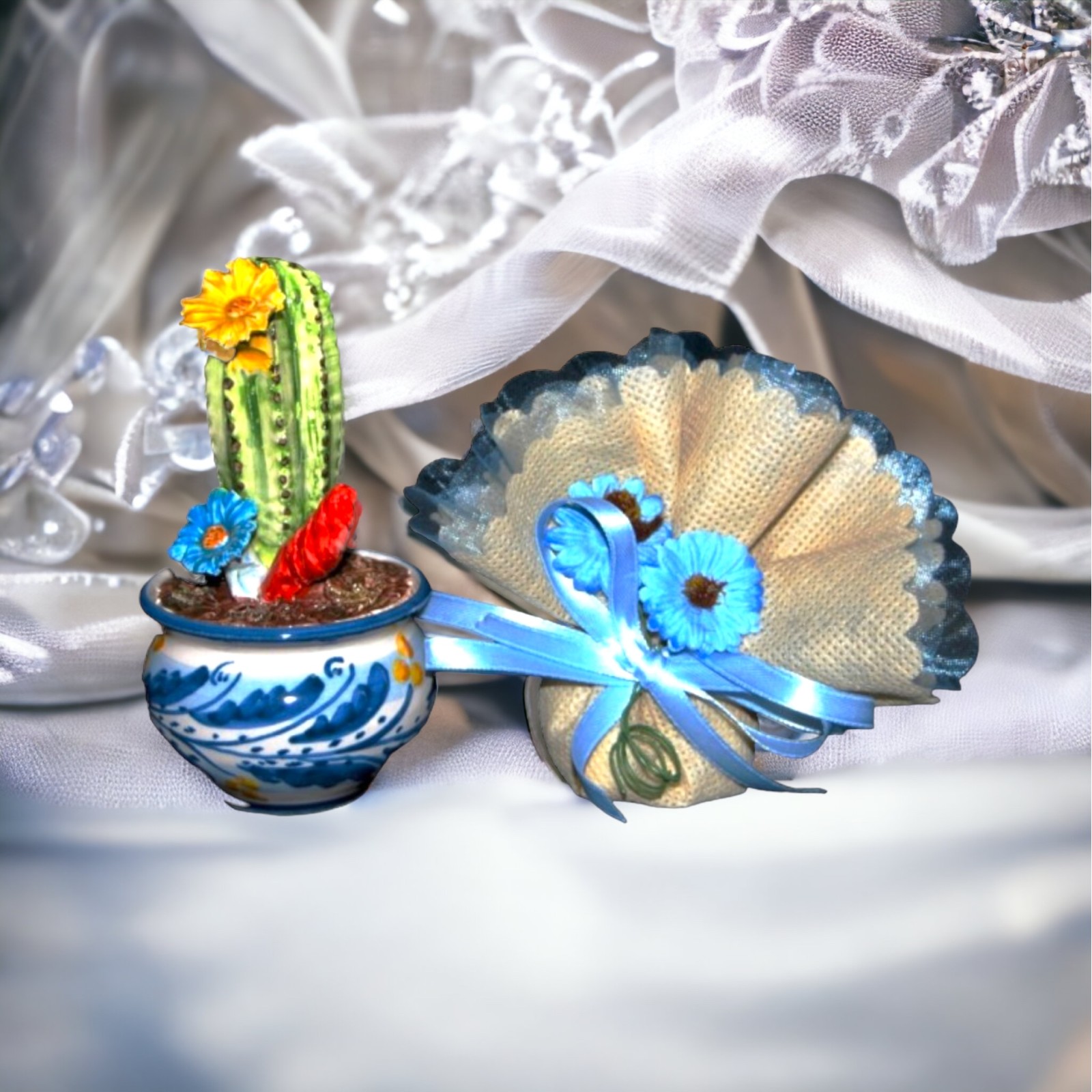 Bomboniera in ceramica di Caltagirone pianta grassa