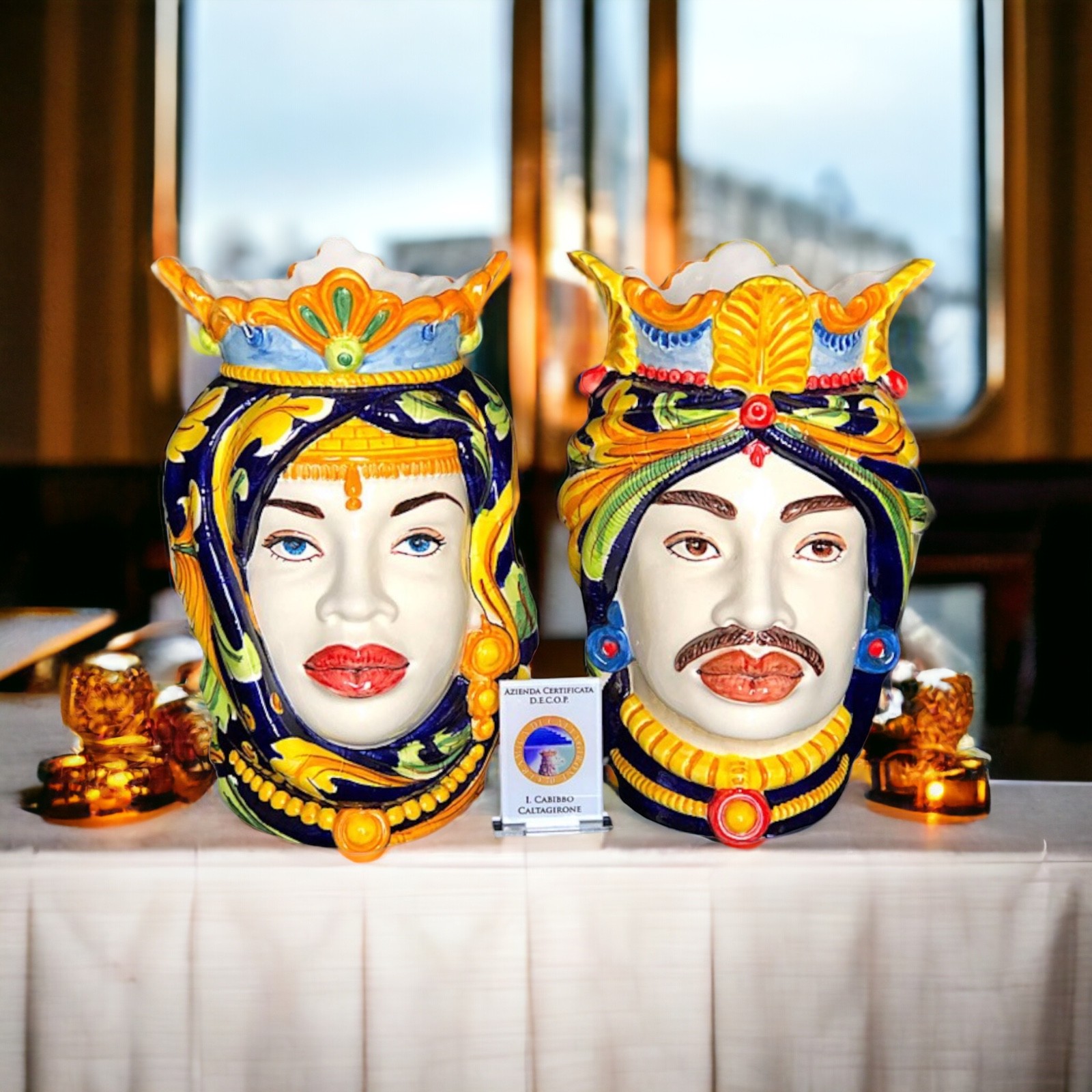 Teste di moro ornato in Ceramica di Caltagirone
