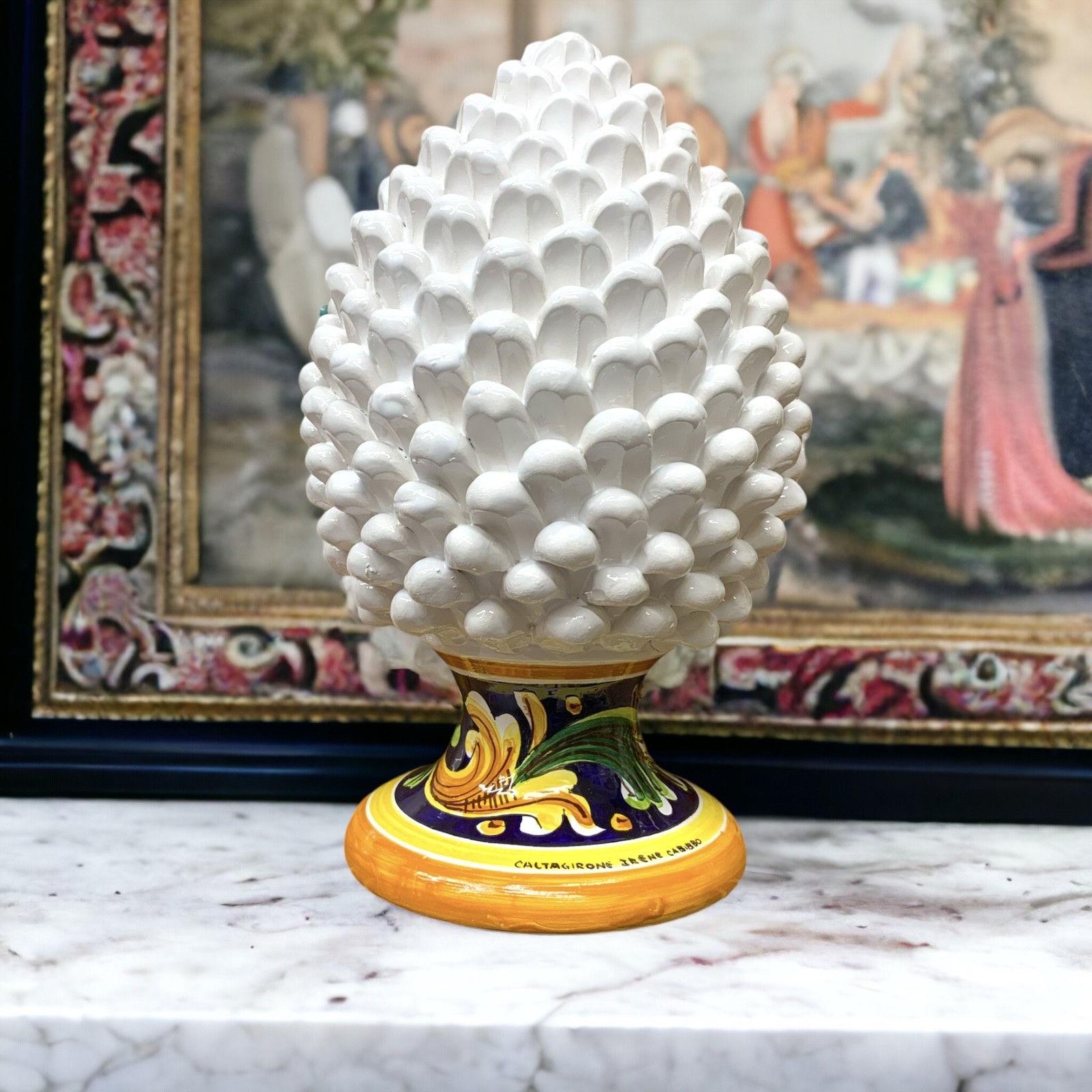 Pigna tradizionale h.30 in ceramica di Caltagirone