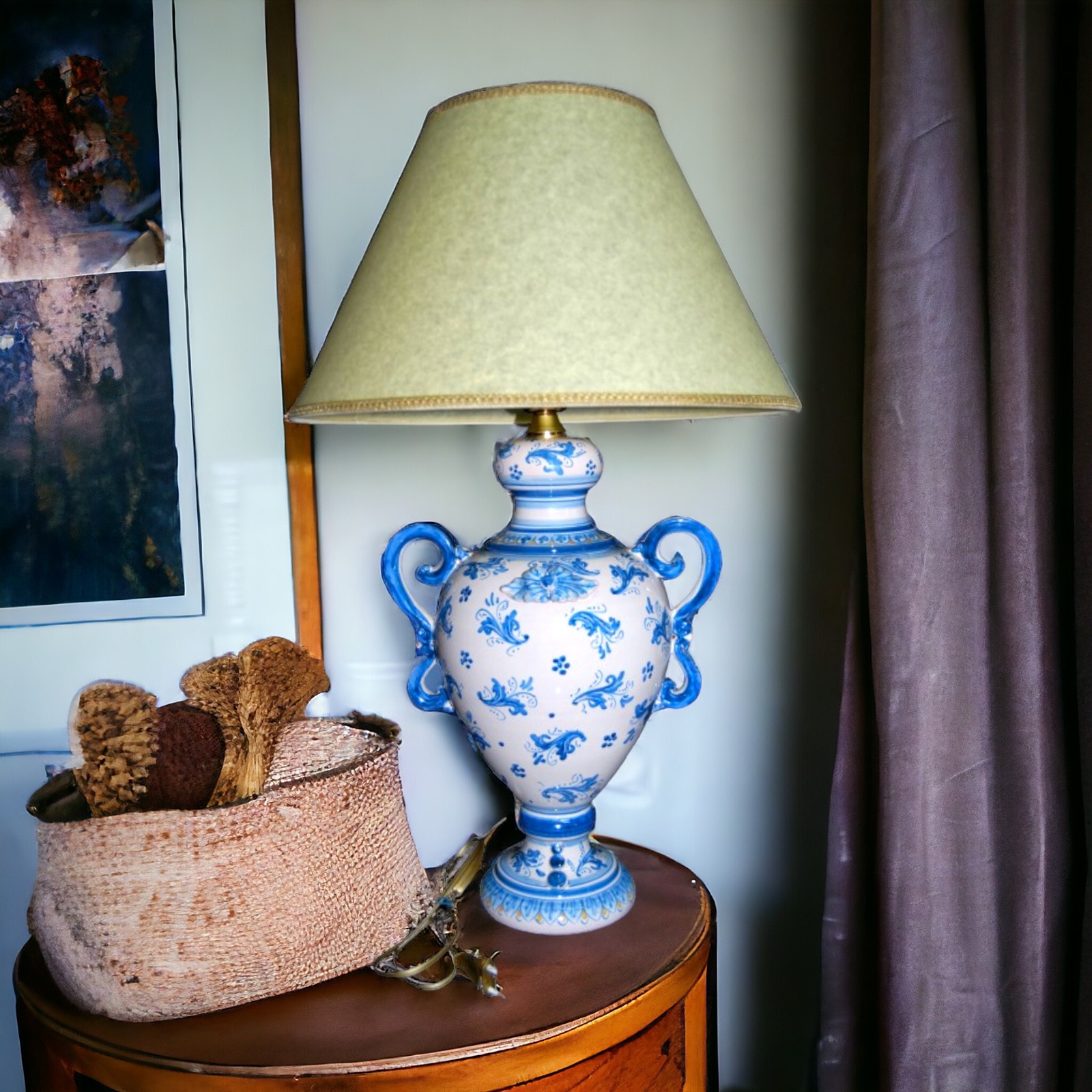 Lume in decoro Reale in ceramica di Caltagirone