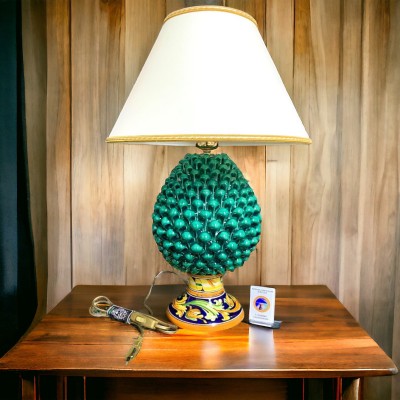 Lume Pigna decoro Ornato originale ceramica  Caltagirone