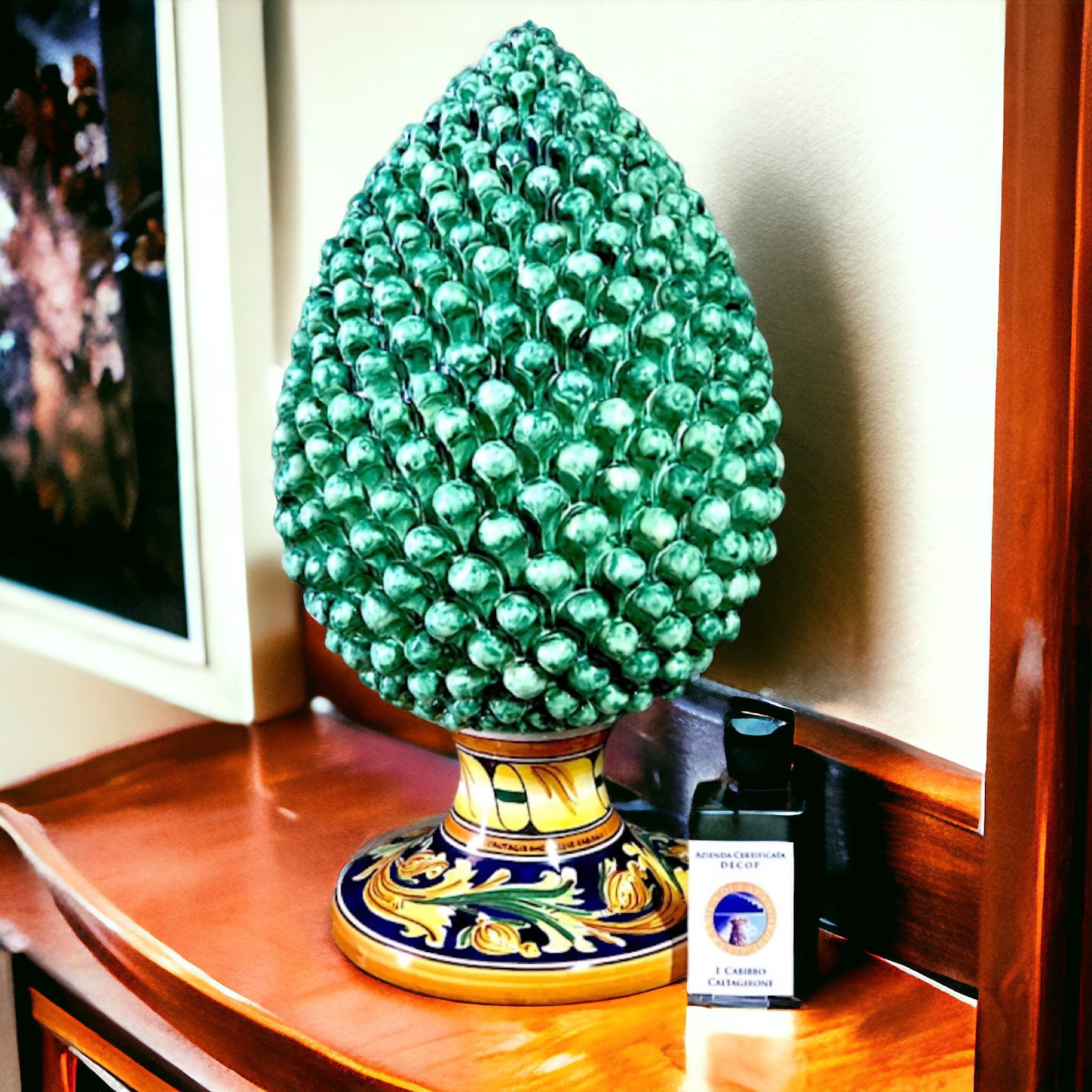 Pigna grande h.50cm in ceramica di Caltagirone