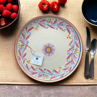 Piatto pizza in ceramica di Caltagirone