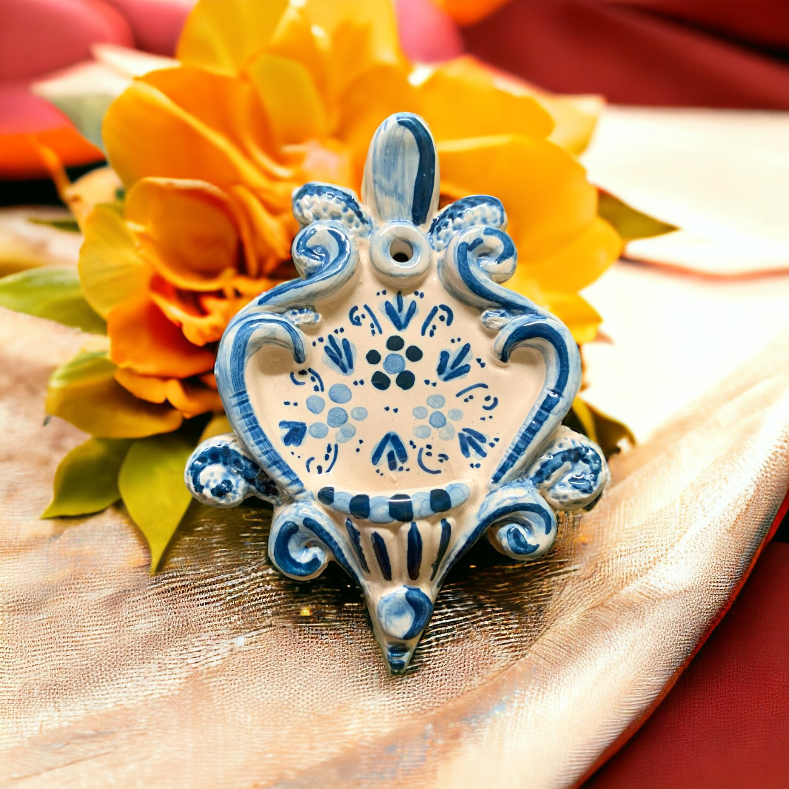 Acquasantiera ceramica di Caltagirone