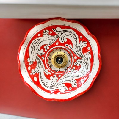 Applique decoro Ornato in ceramica di Caltagirone
