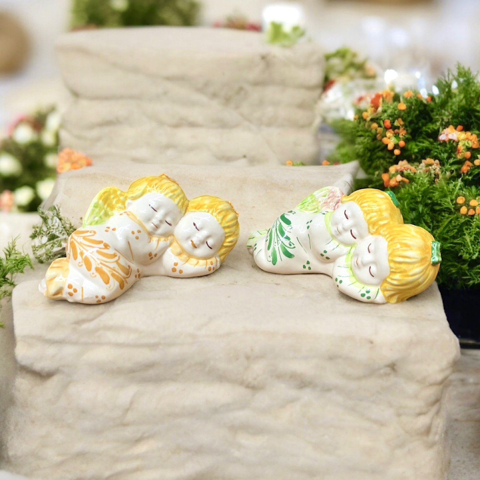 Angioletto dormiente ceramica di Caltagirone