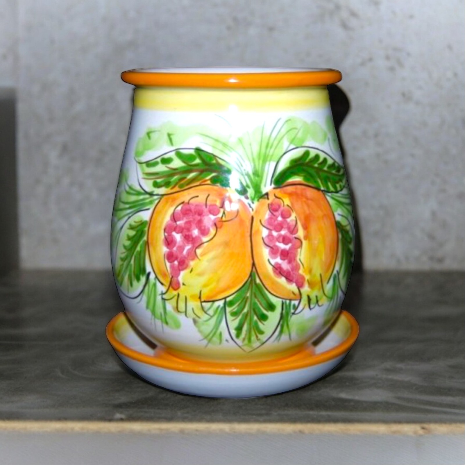 Scolaposate/Portamestoli in ceramica di Caltagirone