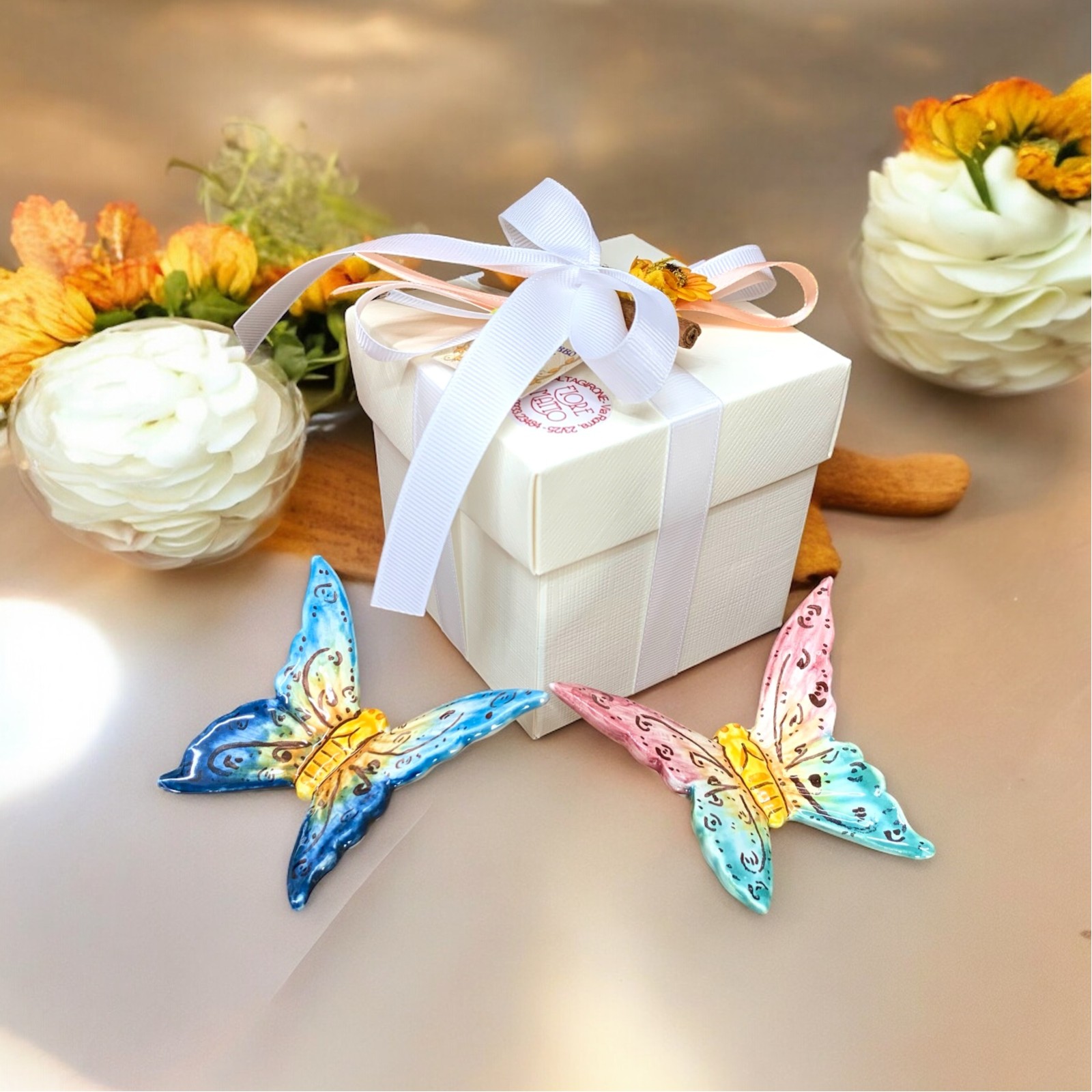 Farfalla in ceramica di Caltagirone.