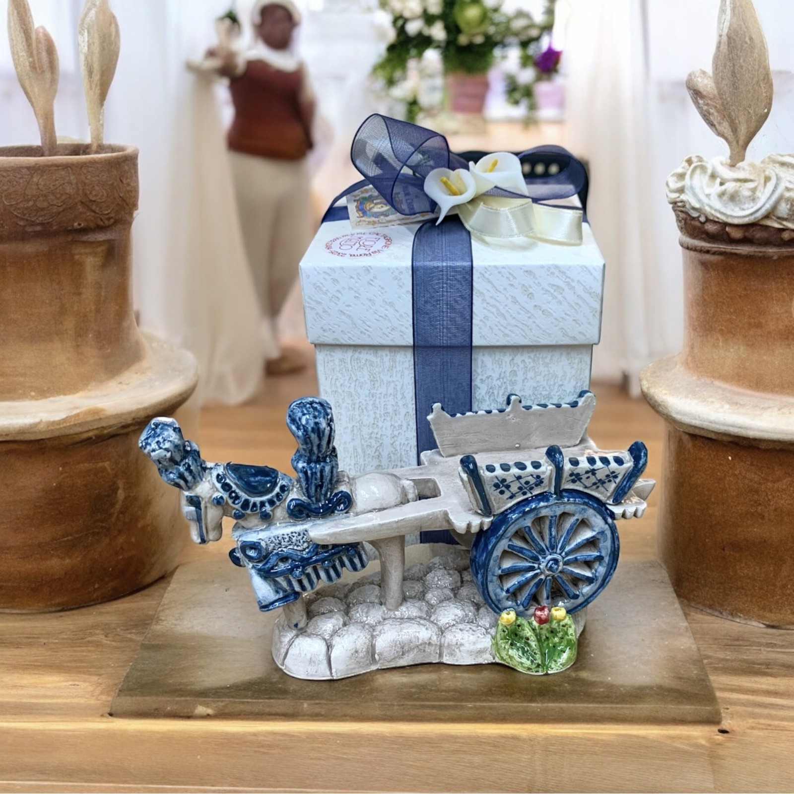 Carretto siciliano in Ceramica di Caltagirone
