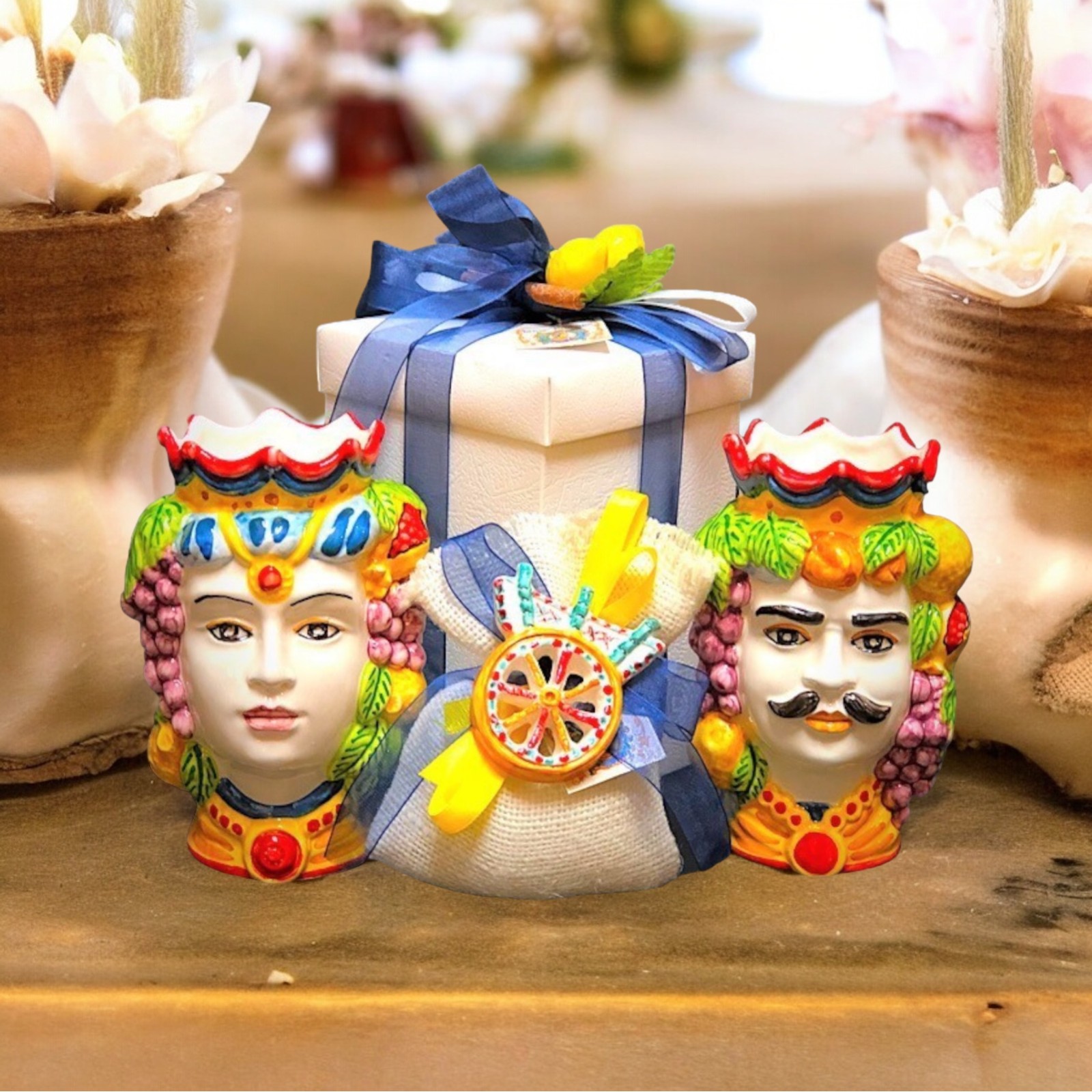 Testa di moro modello Siciliano in ceramica di Caltagirone