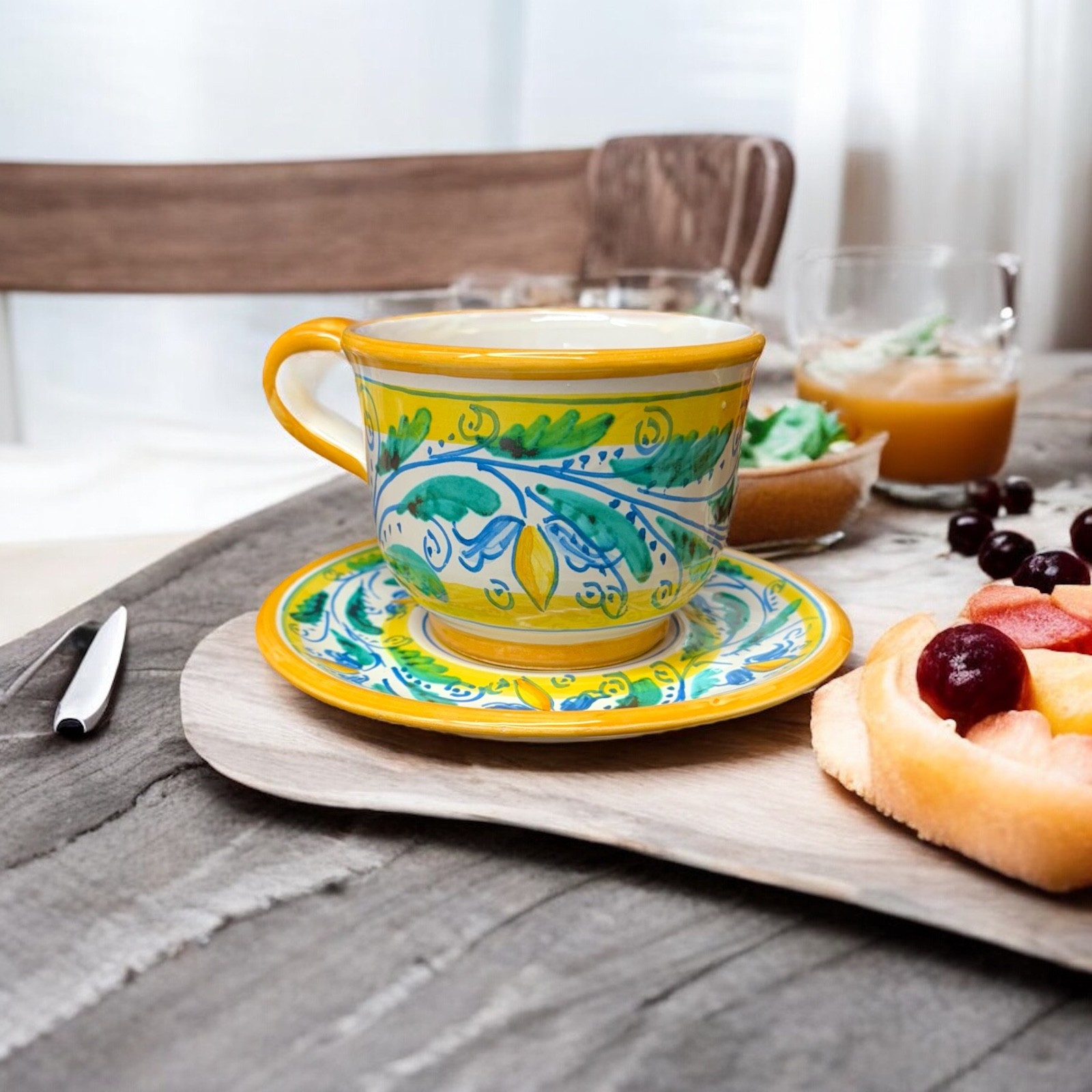 Tazza da colazione in ceramica di Caltagirone