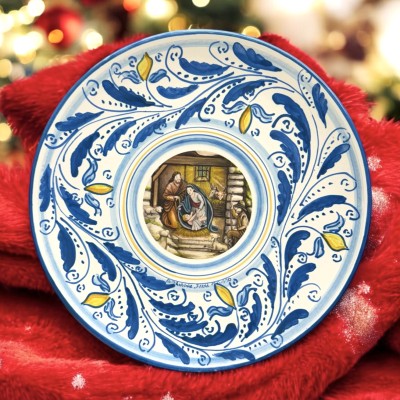 Piatto Presepe in ceramica