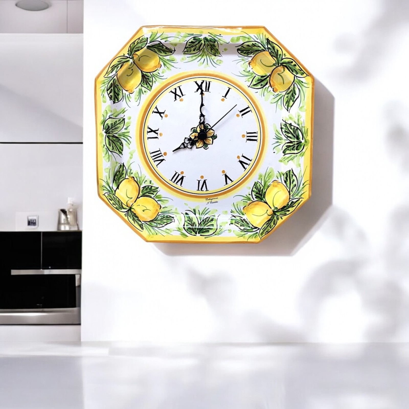OROLOGIO DA PARETE LIMONI CERAMICA CALTAGIRONE