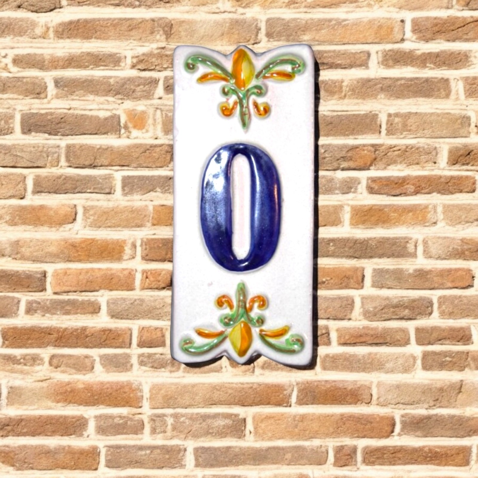 Numero civico zero ceramica Caltagirone