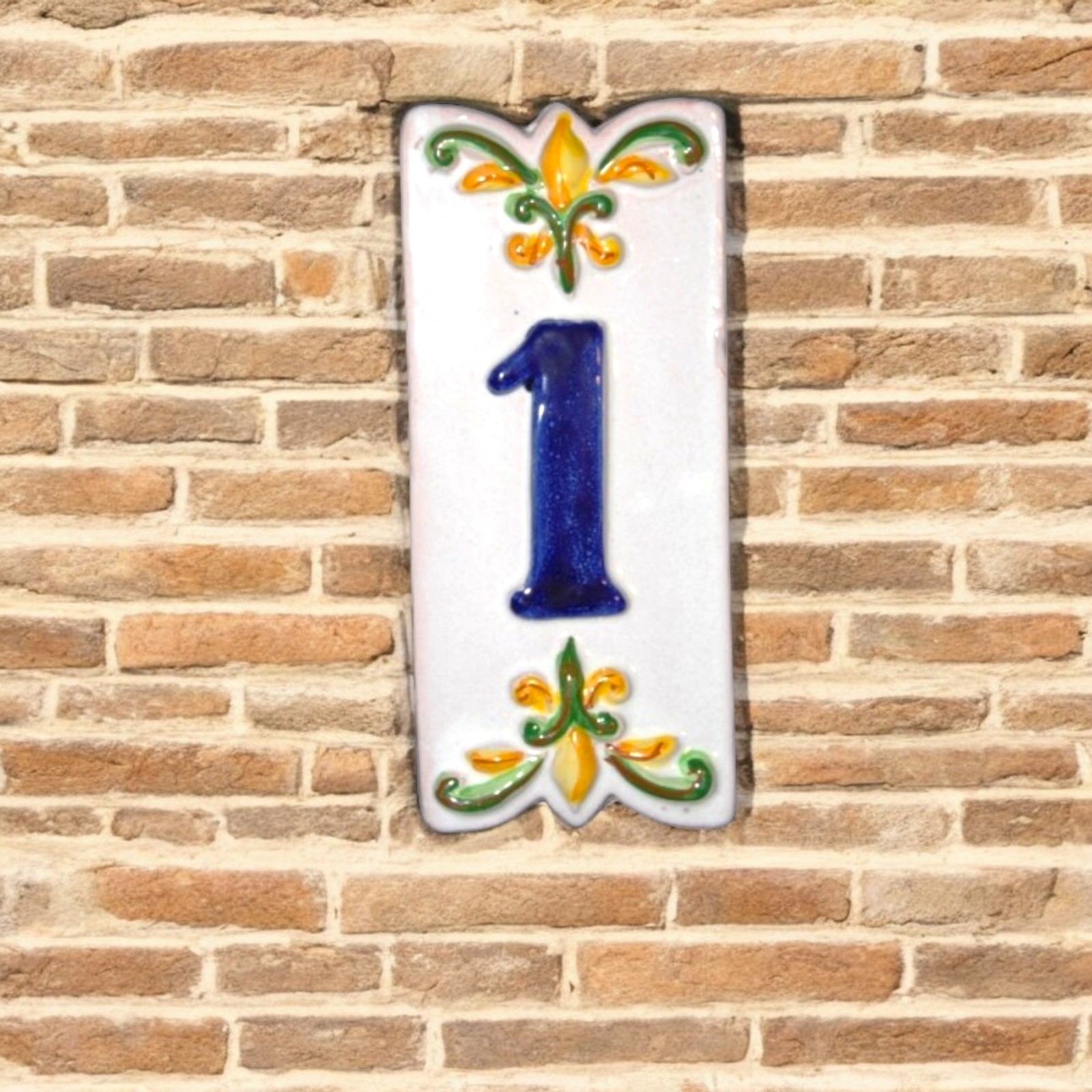 Numero Civico Uno ceramica Caltagirone