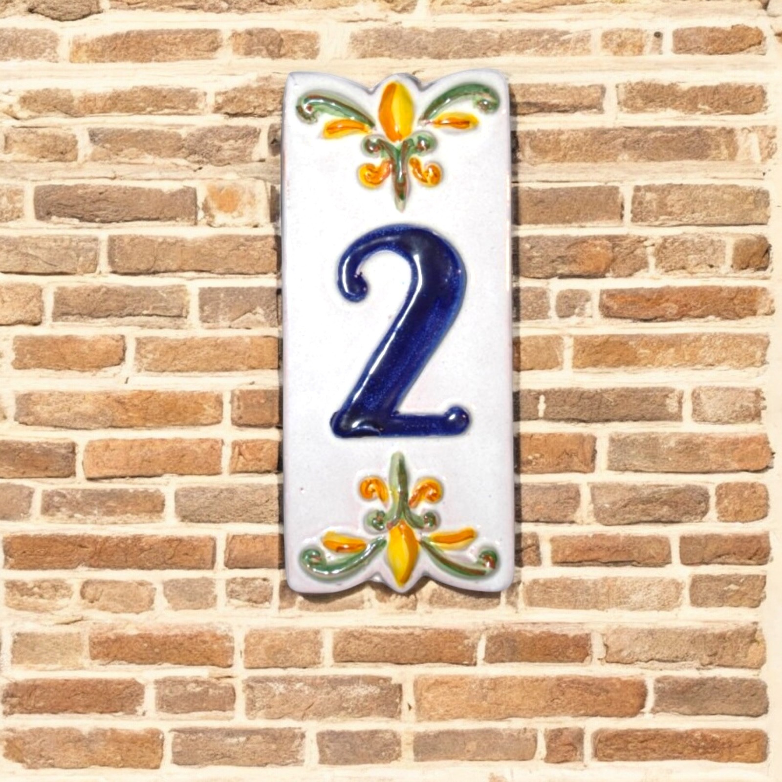 Numero Civico Due ceramica Caltagirone