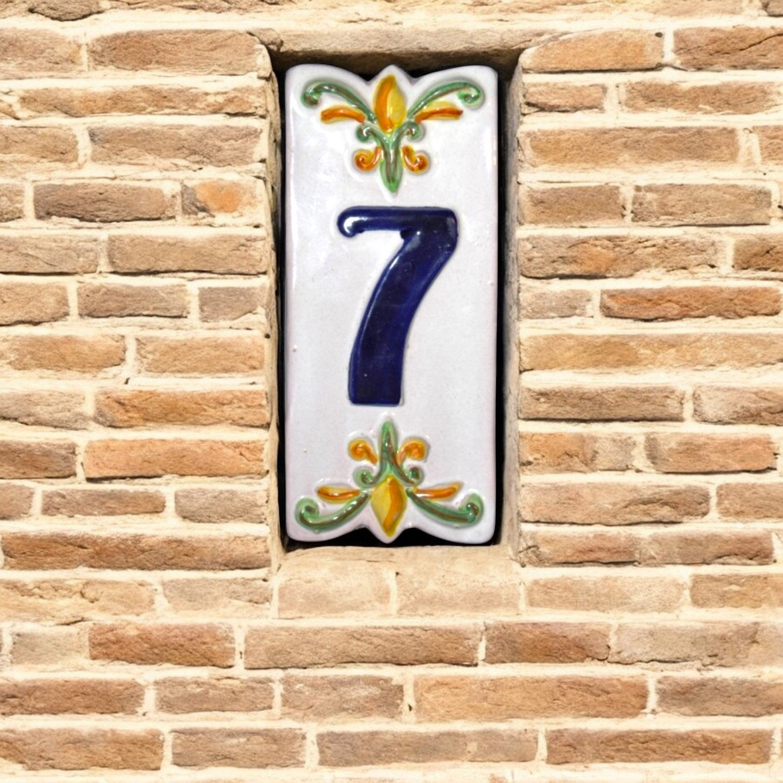 Numero Civico Sette ceramica Caltagirone